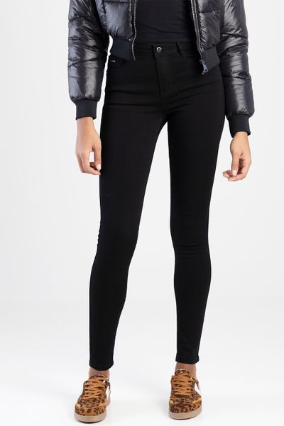 Sissy Boy: Laura Mid Waist Skinny With Wings on Pockets Jean Black
