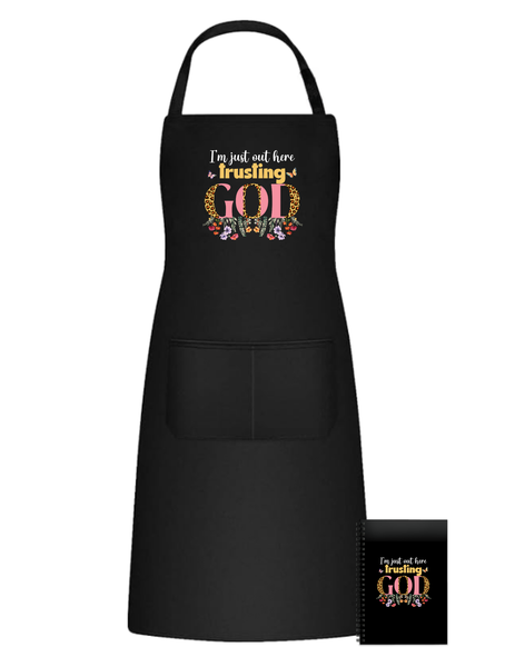 Trusting God Fun Kitchen Braai Apron Christmas Birthday Gift 506