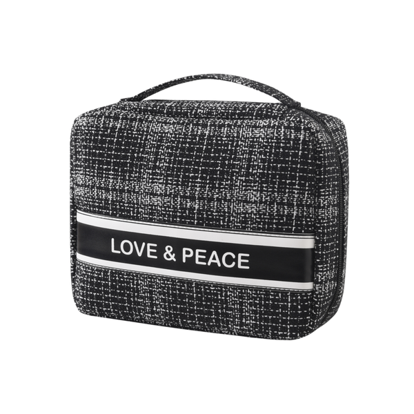 Soft-Touch Travel Cosmetic and Toiletry Bag - Black
