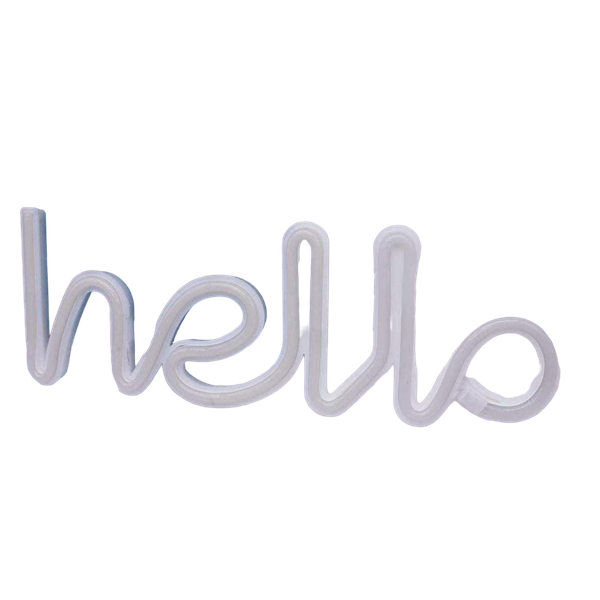Hello Neon Word Sign Lamp USB And Battery Operated - FA-A37