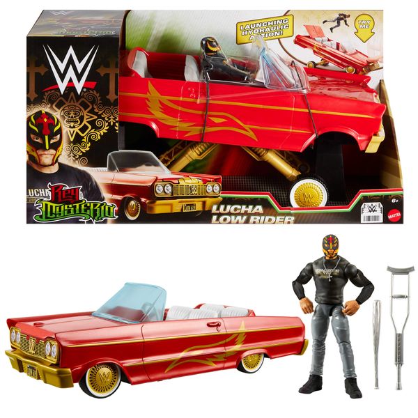 WWE Lucha Low Rider Vehicle Set With Rey Mysterio Main Event Action Figure