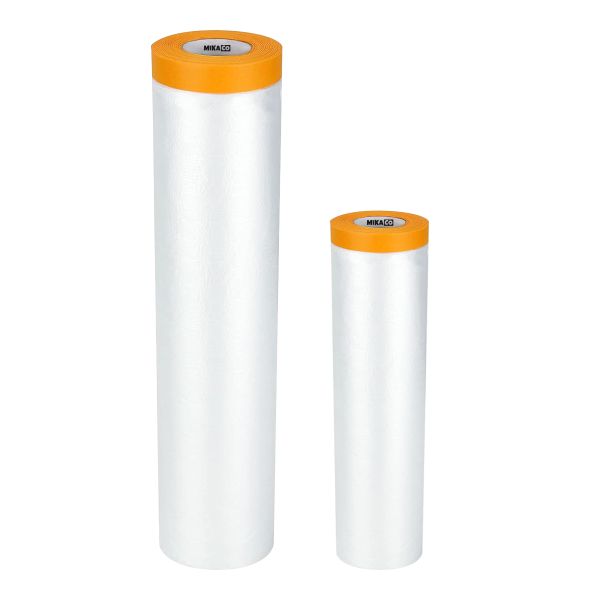 Masking Film Paint Cover-Pre-Taped Plastic Drop Sheet 2 Piece Set