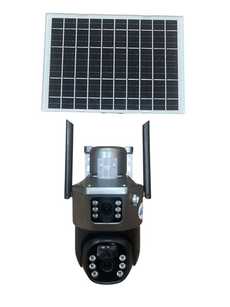 4G Dual Lens and Screen Image Solar Energy Security PTZ Camera