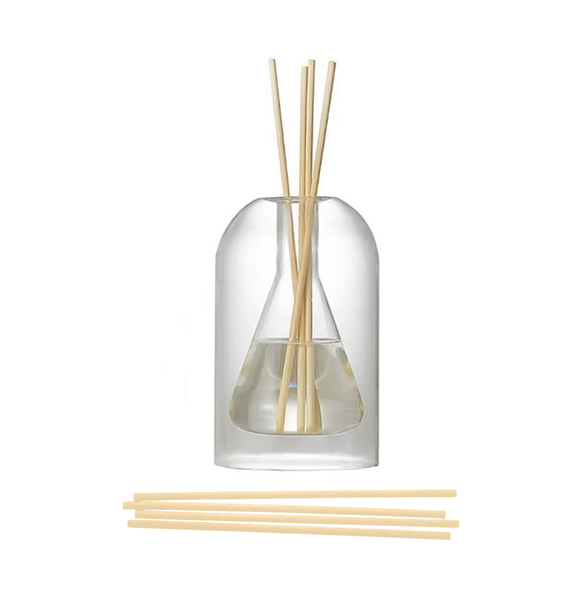 Reusable Glass Aroma Diffuser with 8 Reed Sticks - Triangle