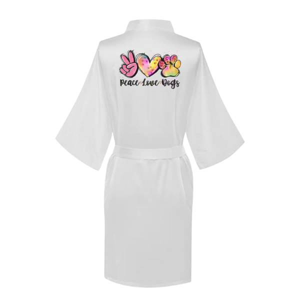 Printed Summer Gown - Peace,Love,Dogs