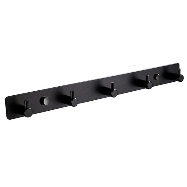 5 Hook Rack Available in Kitchen/Behind Door/Bathroom/Bedroom, Black
