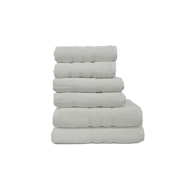 SR Luxury - Platinum - 6 Set Bath Towel Combo with 1000GSM Bath Mat