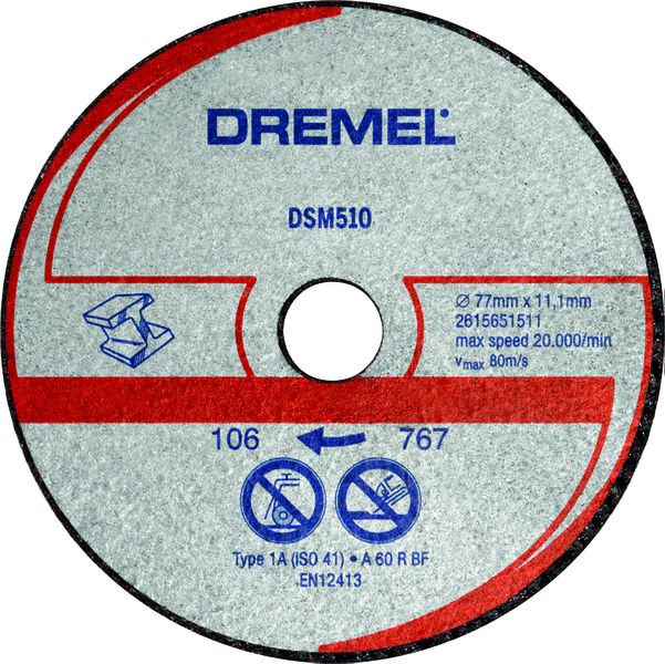 DREMEL DSM20 Metal and Plastic Cutting Wheel - DSM510