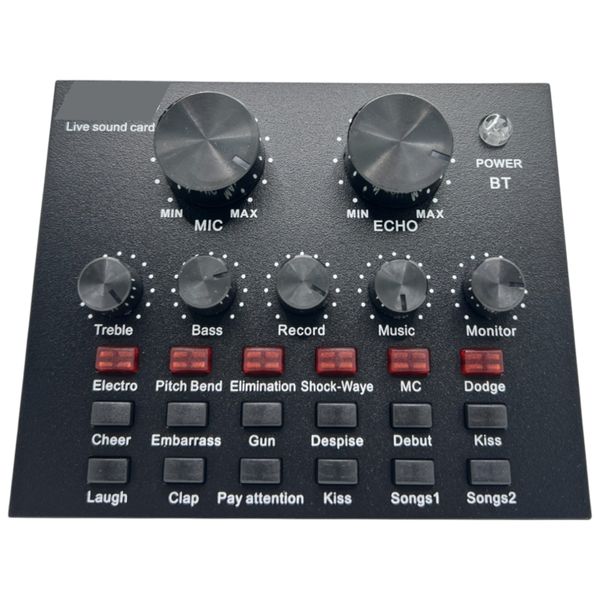 Rechargeable Wireless Live Sound Card With Built- In Sound Effects