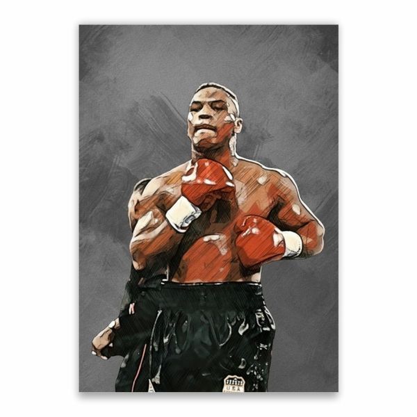 Mike Tyson Painting Poster - A1
