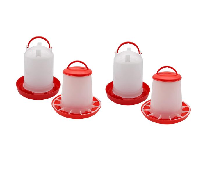 Chick Coop Set-Pack of 2 feeders 1.5kg and 2 Waterers 1.5 litres