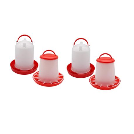 Chick Coop Set-Pack of 2 feeders 1.5kg and 2 Waterers 1.5 litres Image