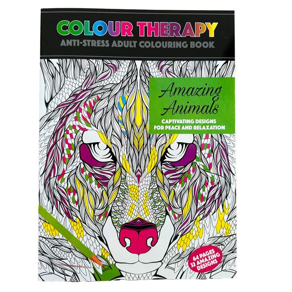 Amazing Animals - Colour Therapy Book - Anti-Stress
