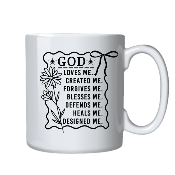 God Loves Me Christian Theme Birthday Christmas Gift Mug Cup-402