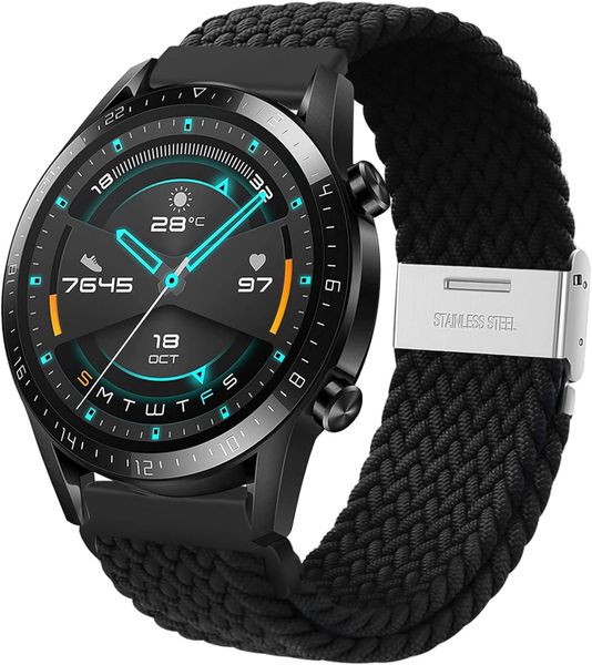 Nylon Loop Watch Strap compatible with for Samsung/Huawei Watch GT, 22mm