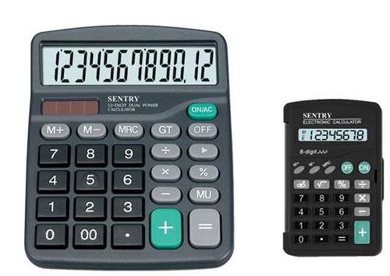 Sentry Twin Pack Home And Office Calculator