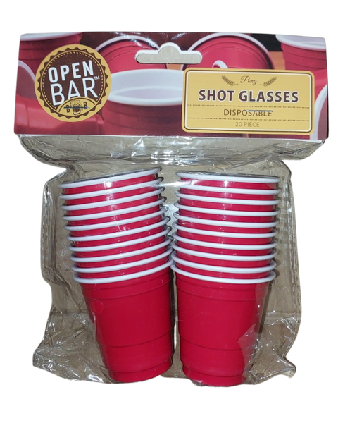 Disposable Paper Shot Glasses - 20-Piece