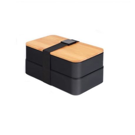 Single Layer Lunch Box With Bamboo Lid Microwaveable Bento - Temu