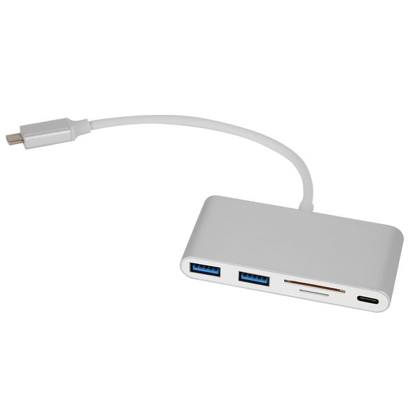 4-in-1 USB-C Hub SD/TF Card Reader