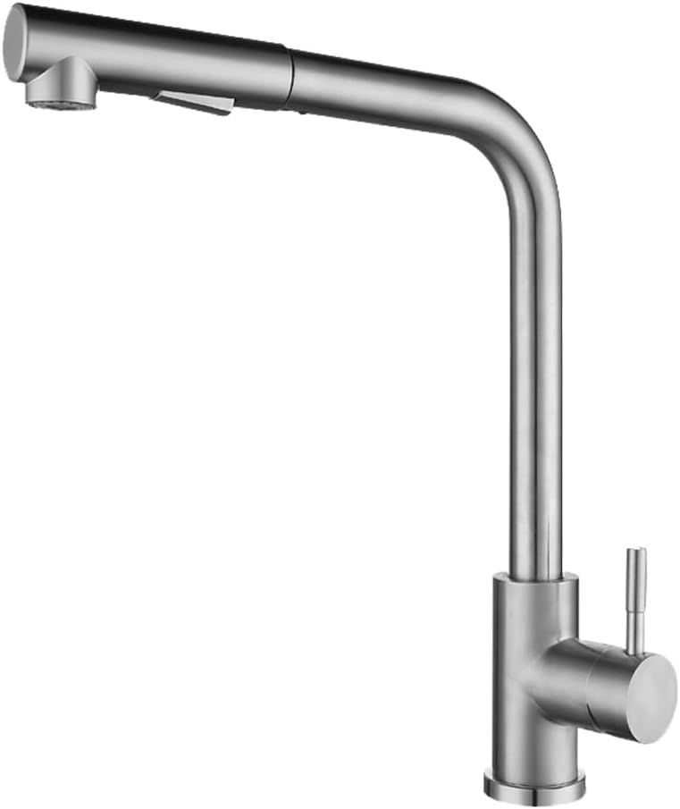 Kitchen Sink Pull Out Tap 1 Hole Mixer Tap with Pull Down Sprayer