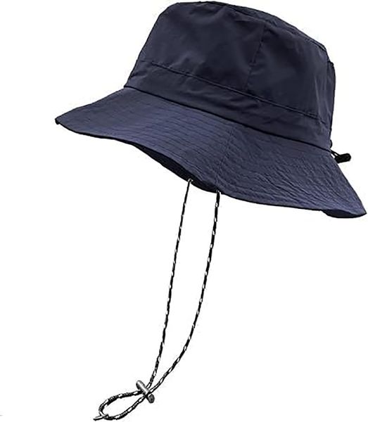 Waterproof Bucket Rain Hat with Chin Strap, Quick Dry UV Protection