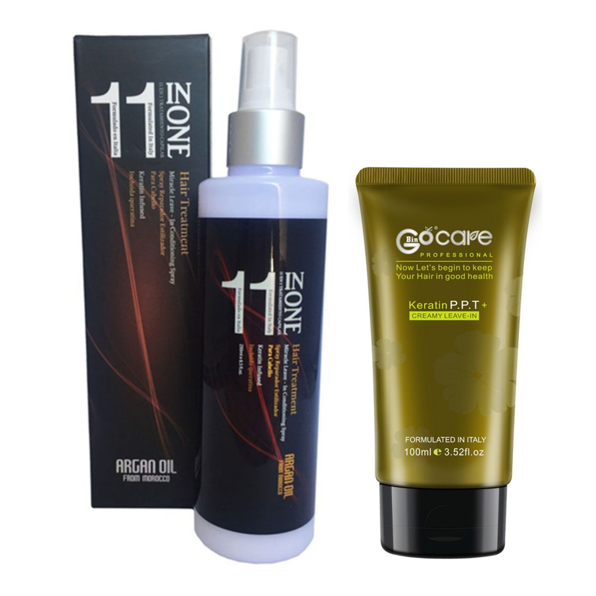 Argan Oil 11 in One 250ml & GoCare Keratin P.P.T 100ml Treatment