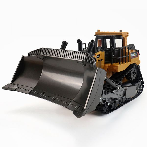 Huina-8CH RC Bulldozer Machine-Yellow