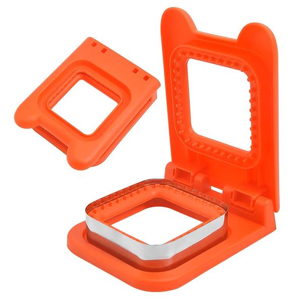 Sandwich cutter and decruster for kids lunch boxes (blue square)