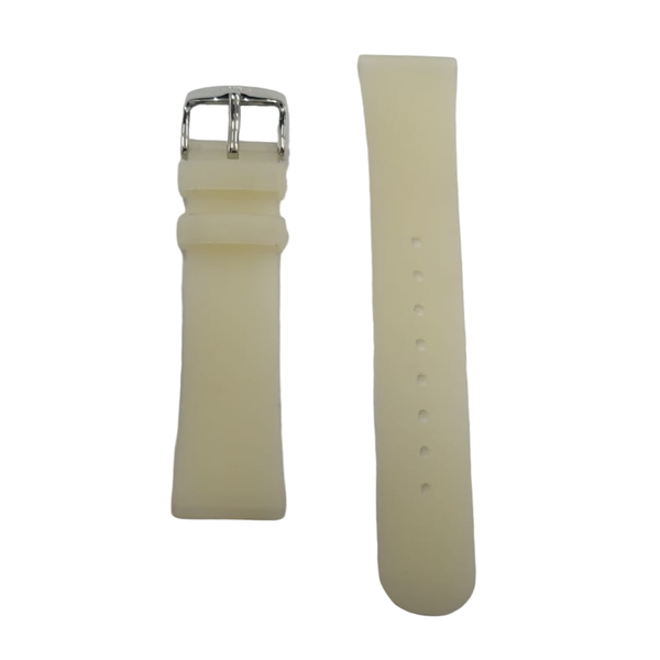 18mm Silicone Watch Strap - White