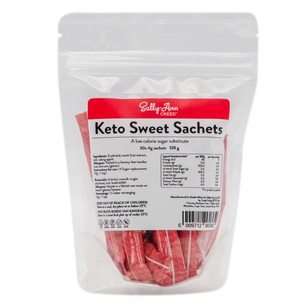 Sally-Ann Creed Keto Sweet Low Calories Sweetener Sachets