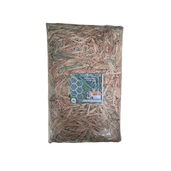 Eco Substrate Compressed Rye Grass Block - Natural Small Animal Bedding