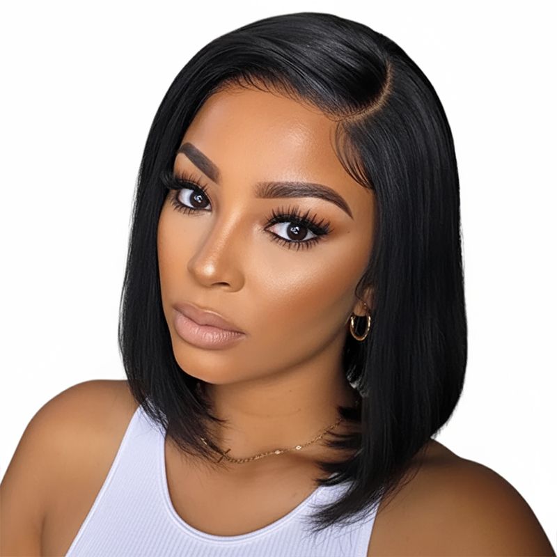 VSP 14Inch Brazilian Hair 13x4 Full Frontal Lace Glueless Bob Straight Wig