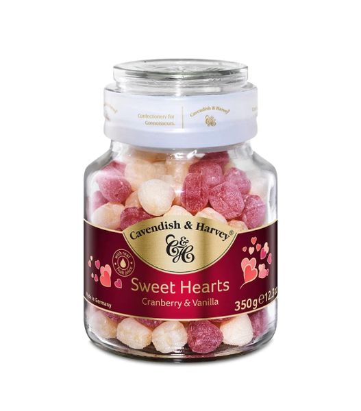 Cavendish &amp; Harvey Sweet Hearts Cranberry &amp; Vanilla Jar - 350g