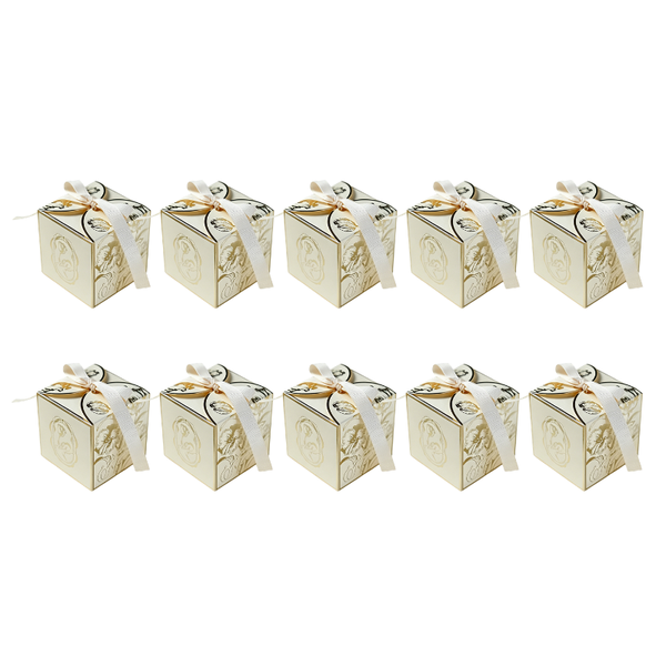 10 Pack Wedding &amp; Party Gift Boxes, Luxury Vintage Floral Favour Boxes
