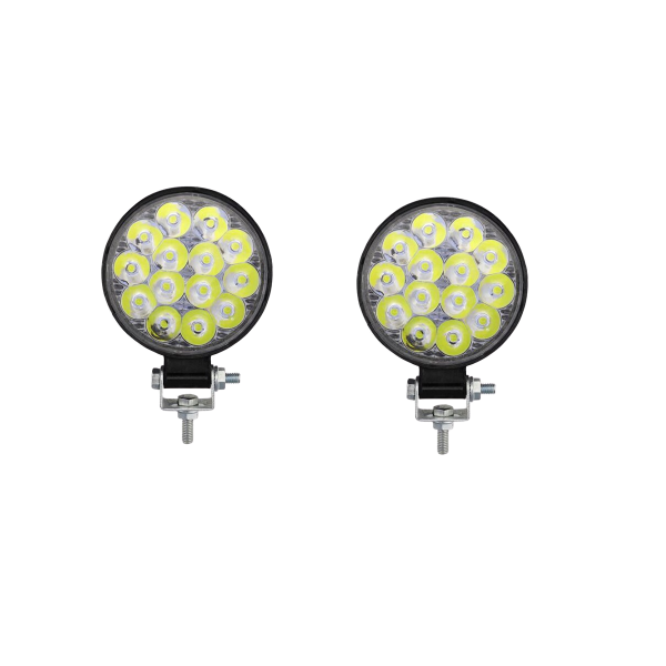 2 Piece 42W Round LED Spotlight For Offroad ATV UTV Truck