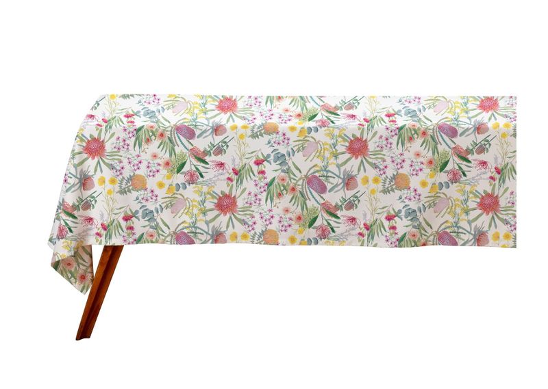 Maxwell and Williams Royal Botanic Garden Blooms Cotton Tablecloth 270 x 150cm