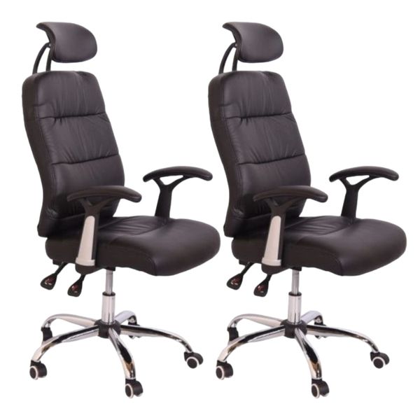 Sastro - 2 PU Leather Reclining Office Chair with Head And Arm rests