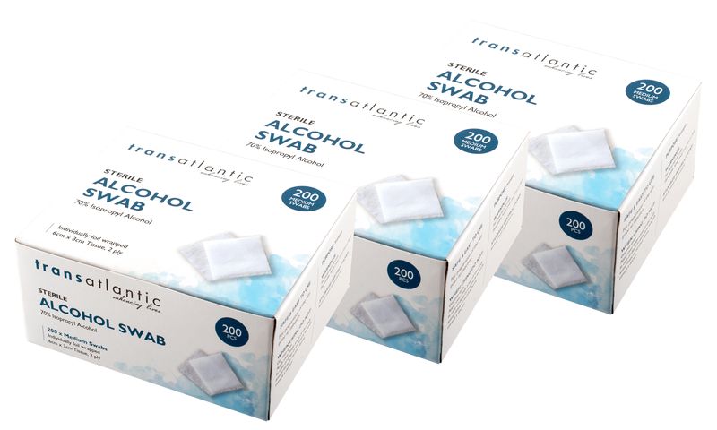 Alcohol Swabs Banded Pack of 3