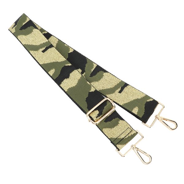 Camera Shoulder Strap Thicken Nylon Jacquard Green Gold