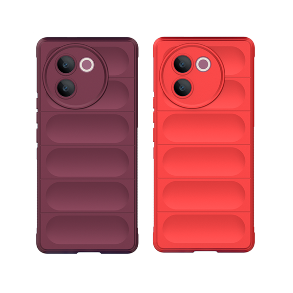 2 Unit - HD Shockproof Case Compatible with Vivo V30e V30E - Red and Purple