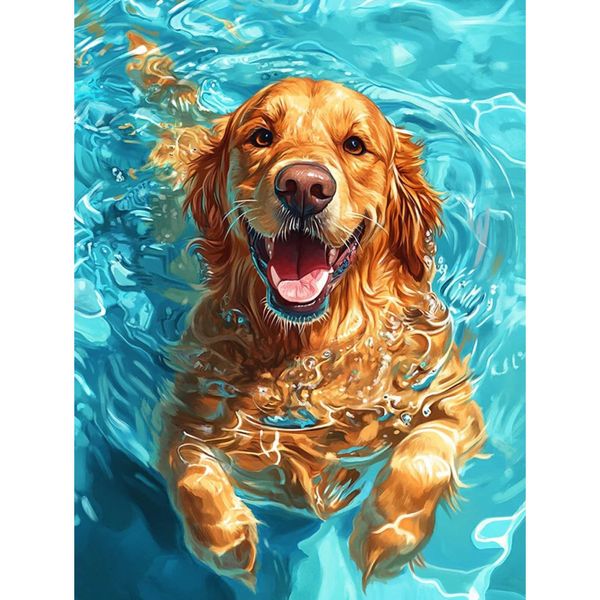 DIY Diamond Painting Kit: 5D Full Drill, Fantasy Dog