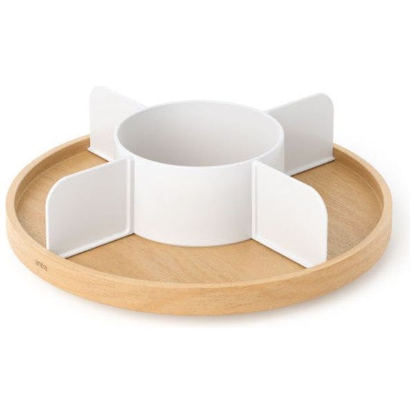 Umbra Bellwood Lazy Susan Rotating Kitchen Organizer White/Natural