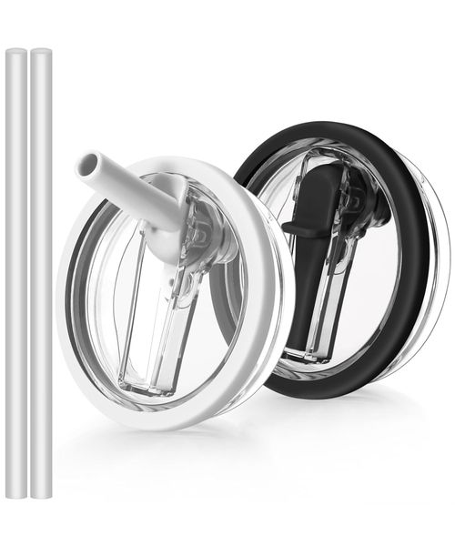 40oz Flip Straw Leak Proof Lid Compatible with Stanley H2.0 Quencher Protour Tumbler