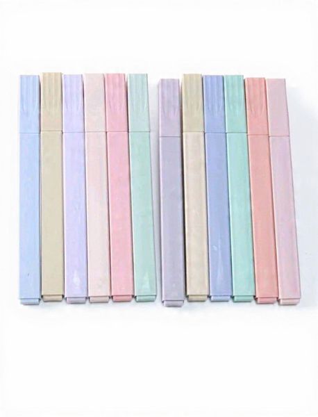 Pastel Highlighters set- soft color study notes, highlighter pen, no bleed.