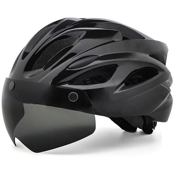 Bike Helmet, Removable Goggles Bicycle Helmet with Light for Bike - Size L