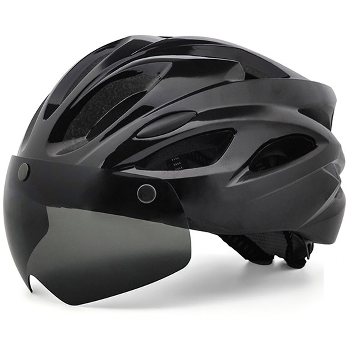 Bike Helmet, Removable Goggles Bicycle Helmet with Light for Bike - Size L