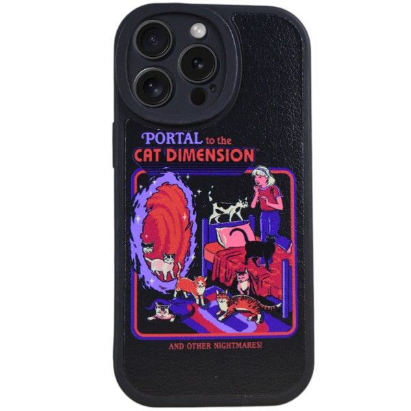 Cat Portal Design Phone Cover - iPhone Compatible - iPhone 15 Pro Max