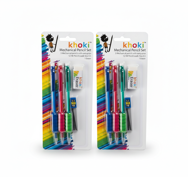 Khoki Mechanical Pencil Set - Precision Writing Tools for Students - 2 Pack
