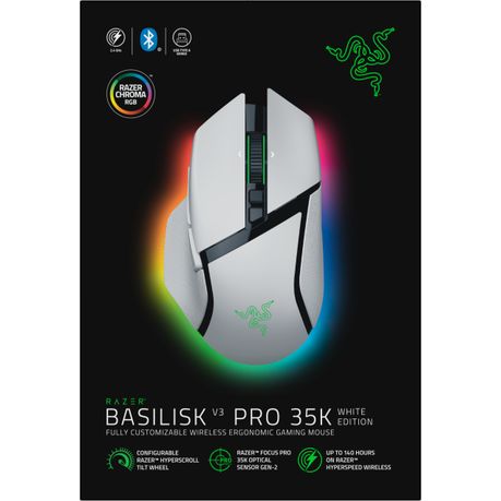 Razer Basilisk V3 Pro 35K Wireless Gaming Mouse - White | Shop