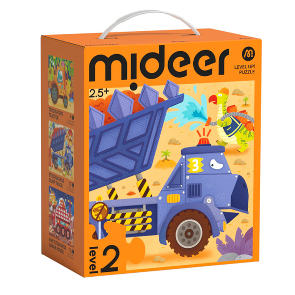 Mideer - Level Up Jigsaw Puzzle for Kids - 3-in-1 Level 2 Dinosaur Projects